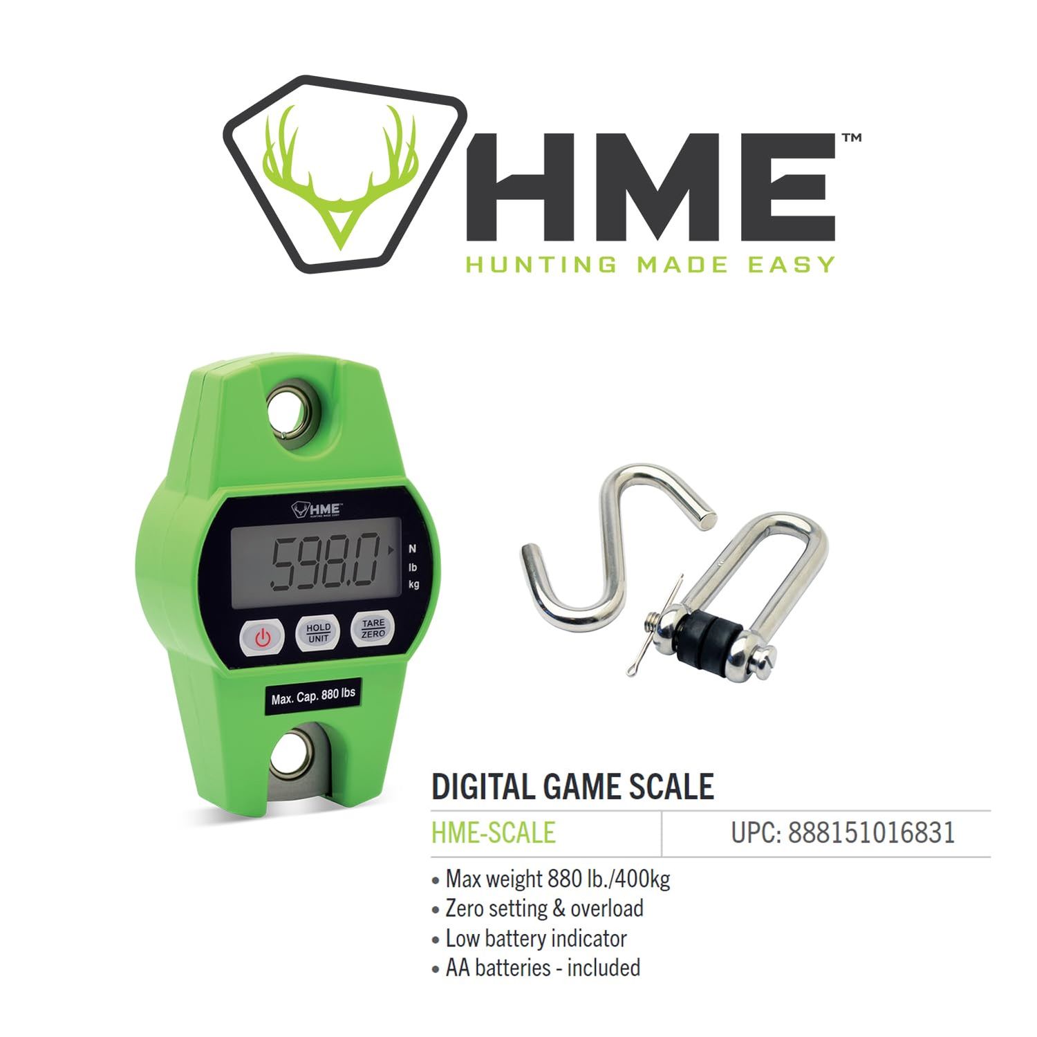 HME Hanging Scale 880lb Limit