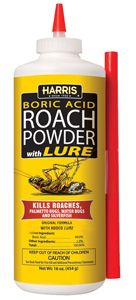 HARRIS Boric Acid Roach and Silverfish Killer Powder w/Lure (16oz)