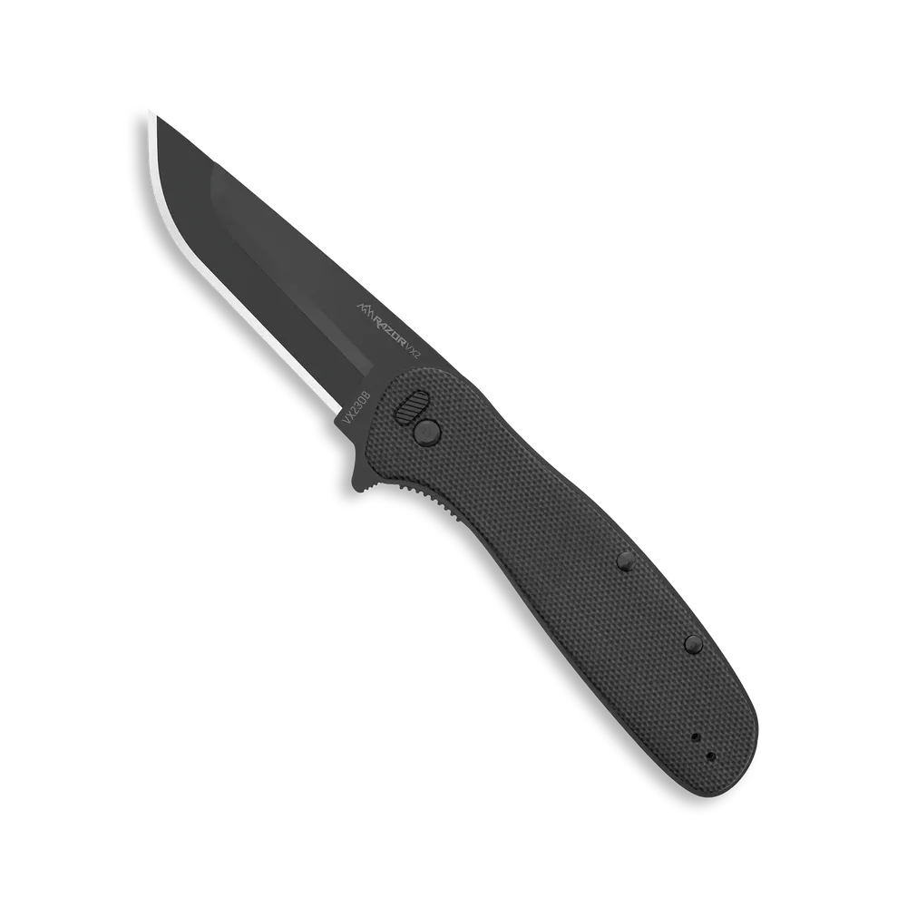 Razor VX2 Black 3.0in with 3 Black Oxide Drop-Point Blades Outdoor Edge