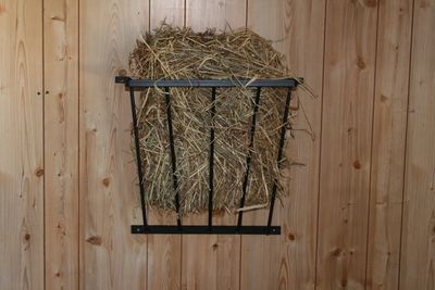 Corner Wall Hay Rack Black Metal