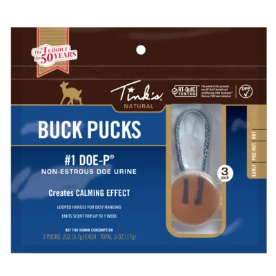 Tinks #1 Doe-P Buck Puck Scent Hanger 3 Pk