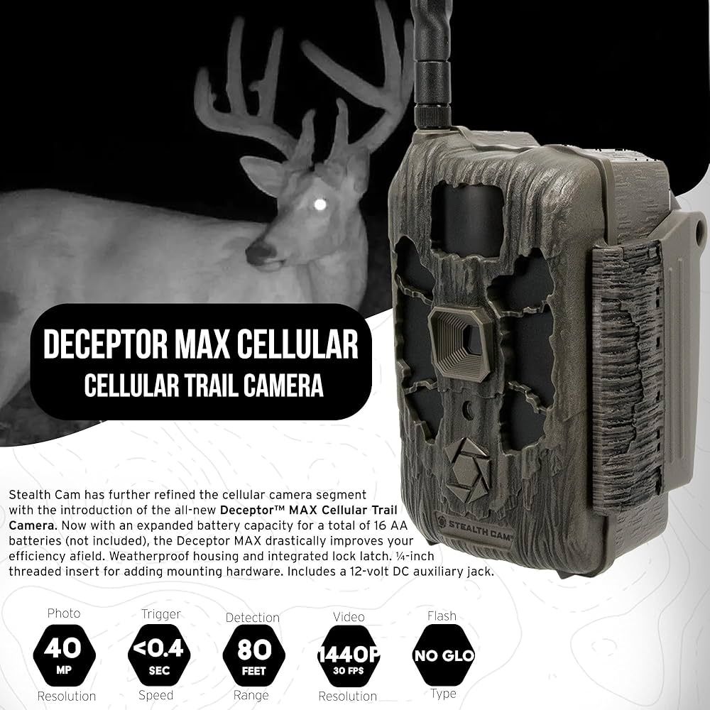 Stealth Cam Deceptor Max 40MP Cellular Trail Camera