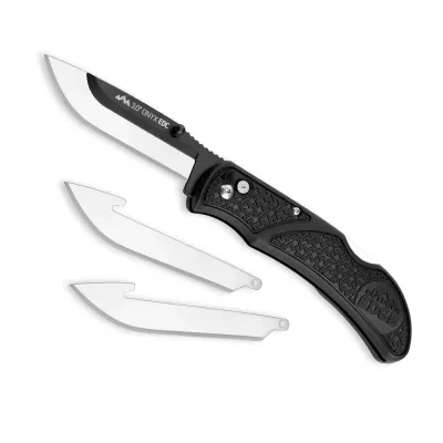 Onyx 3.0" Razor Onyx with 3 Drop-Point Blades Outdoor Edge