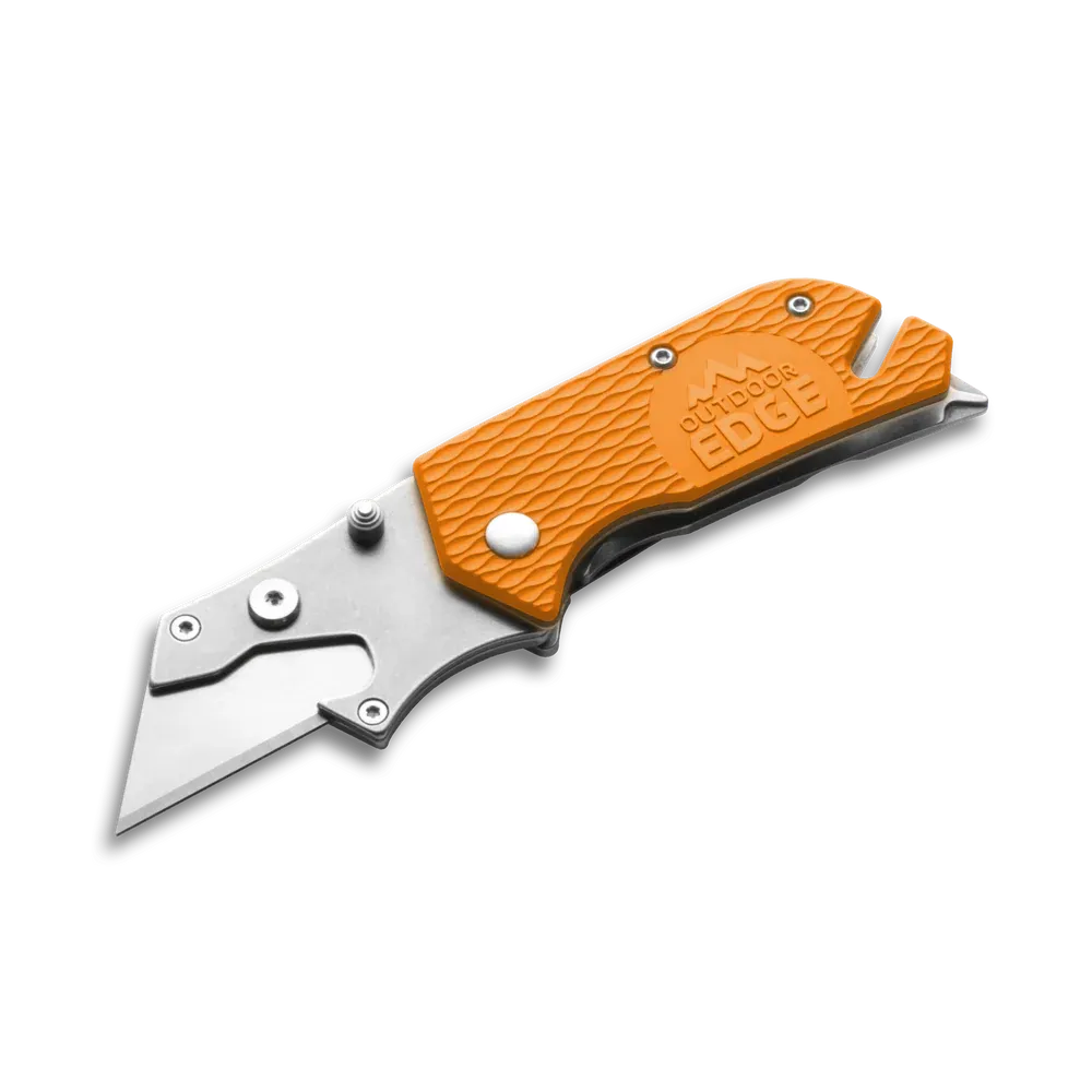 Orange Utili Pro Six-in-One Folding Utility Knife/Multitool Outdoor Edge