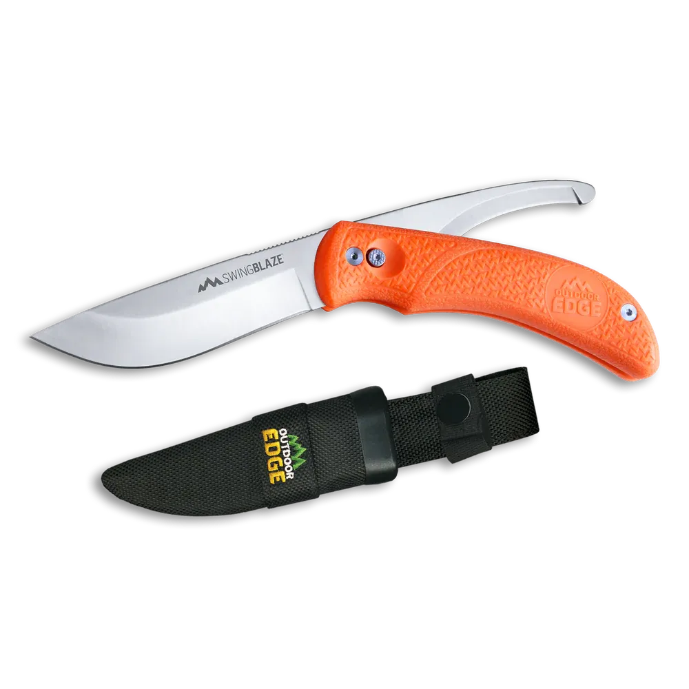 Orange Swing Blade Two-in-One Rotating Blade Hunting Knife Outdoor Edge