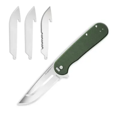 Razor VX3 Green Micarta 3.0in with 3 Drop-Point Blades Outdoor Edge