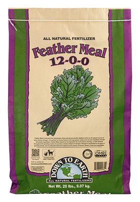 Down to Earth Organic Feather Meal Fertilizer Mix 12-0-0