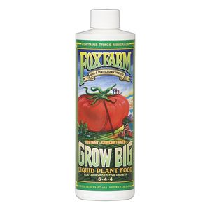 FoxFarm Grow Big Liquid Plant Food 6-4-4, Concentrate 1 Pint