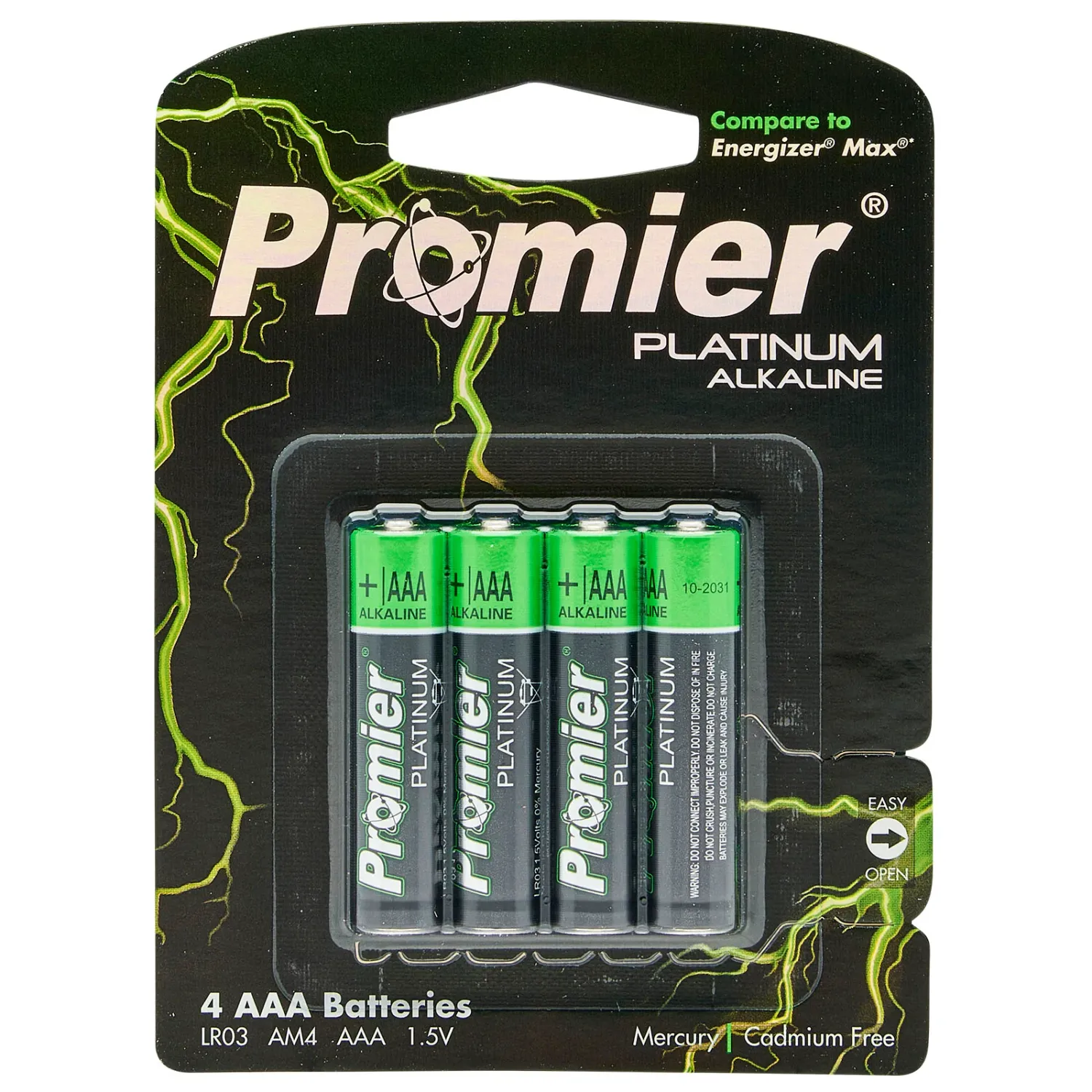 Promier Promier AAA Alkaline Batteries 4-Pack
