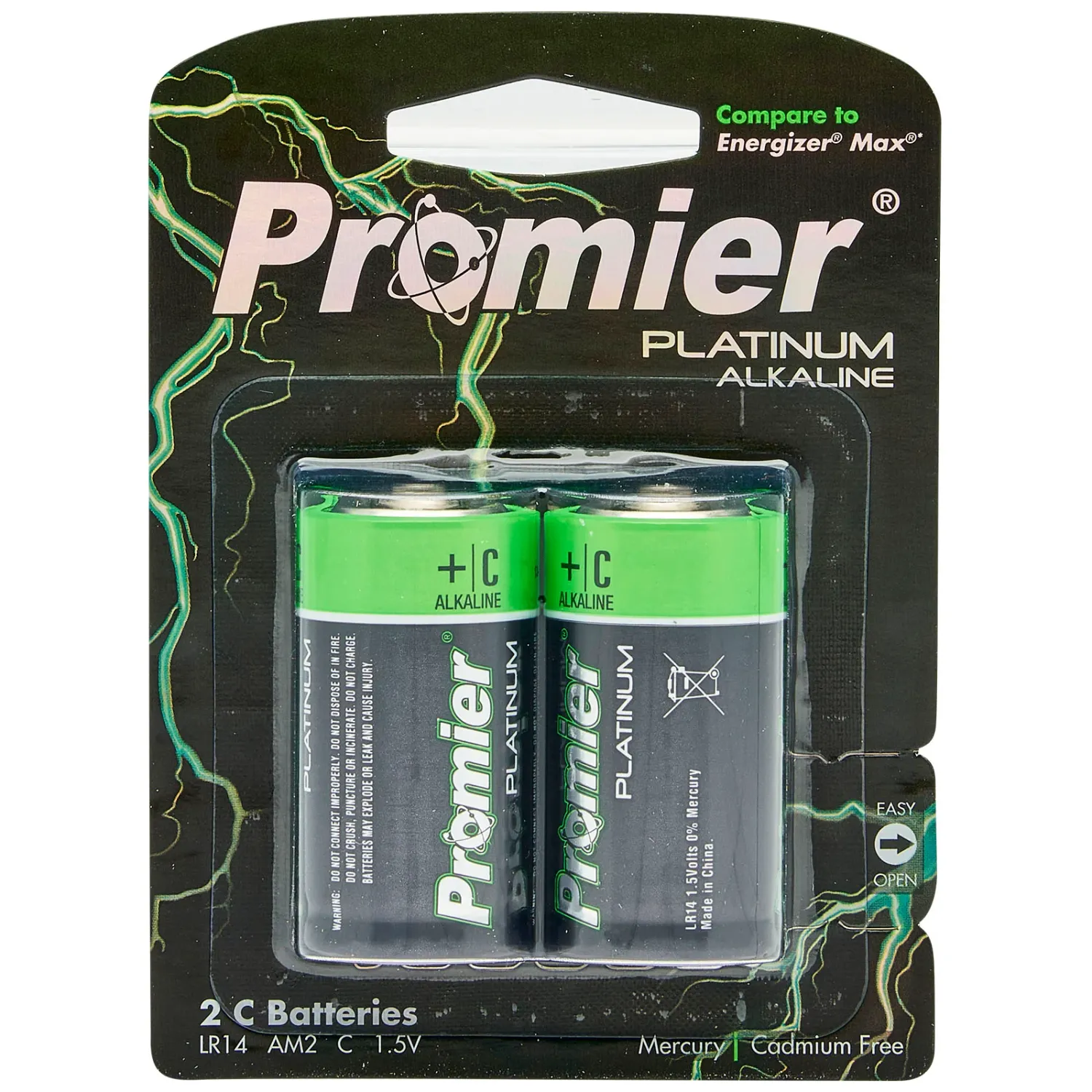 Promier C Alkaline Battery 2 Pack