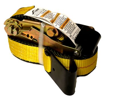 Ancra &amp; S-Line 556 Ratchet Short Wide Handle &amp; Flat Hooks Yellow Ratchet Straps