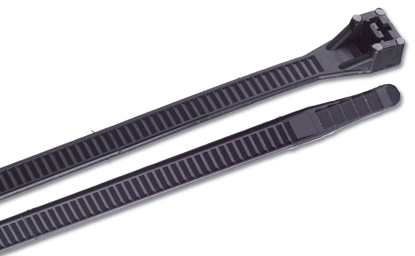 Gardner Bender 10 Count 24" Zip Ties . UltraViolet Black Heavy Duty Cable Ties