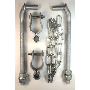 Gate Hanger Hardware Bolt Kit 5/8 x 12" Long- 1”-3/4 Stub