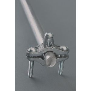 Ground Rod Clamp Silver 6x4 Inch