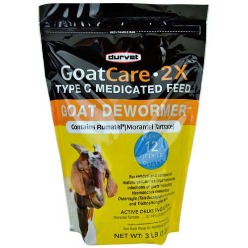 Goat Dewormer 2x Type C Medicated Feed Durvet, Size: 3lb
