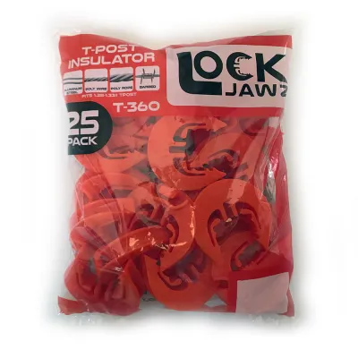 T-post Fence Insulator Orange Lock Jawz