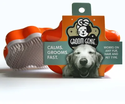 Groom Genie Brush Tangle-Free Tangerine