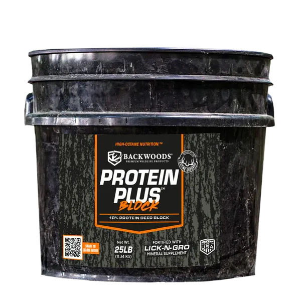 Backwoods Protein Plus 25lb Min Tub Deer Block