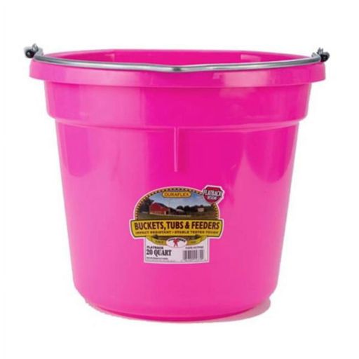Miller Little Giant Plastic Flat Back Bucket - 20 Quart, Color: Hot Pink