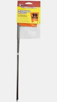 Orange Marking Flag 15 in. Bagged 10 pack