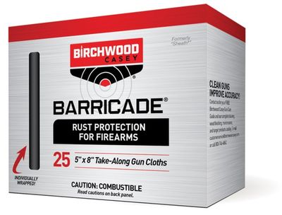 BARRICADE WIPES 25ct PK FOR RUST PROTECTION OF FIREARMS