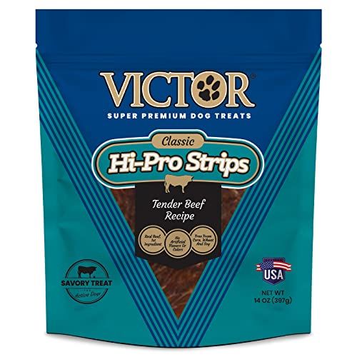 Victor 14 Oz Hi-Pro Tender Beef Strips Dog Treats
