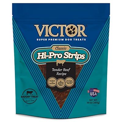 Victor 14 Oz Hi-Pro Tender Beef Strips Dog Treats