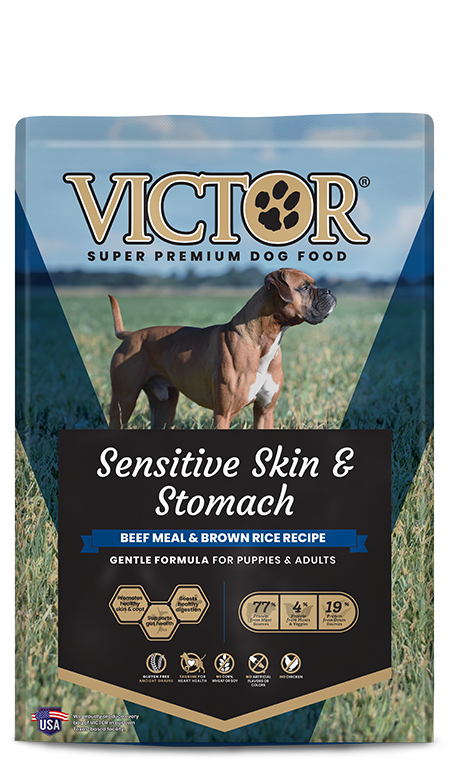 Victor Sensitive Skin &amp; Stomach Beef Meal &amp; Brown Rice Recipe