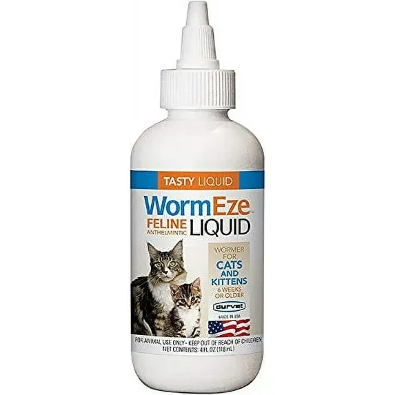 Durvet WormEze Cats and Kittens Dewormer - Liquid 4 fl oz
