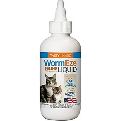 Durvet WormEze Cats and Kittens Dewormer - Liquid 4 fl oz