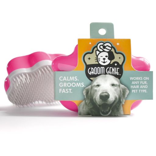 Groom Genie Brush Grooming Tool Raspberry Pink