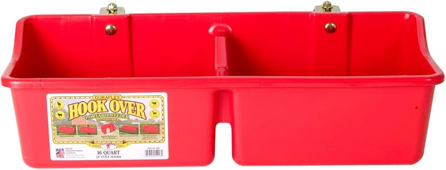 Miller 16 Quart Hook Over Portable Feeder with Divider