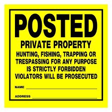HME Posted Private Property No Trespassing Sign Pack of 12