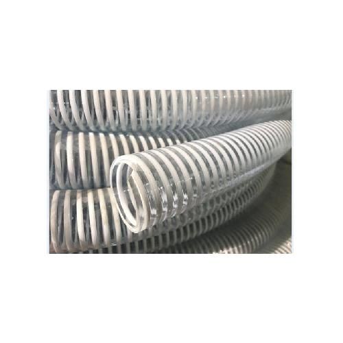 1 1/2" PVC CLEAR W/ WHITE HELIX SUCTION HOSE, Size: Per Foot