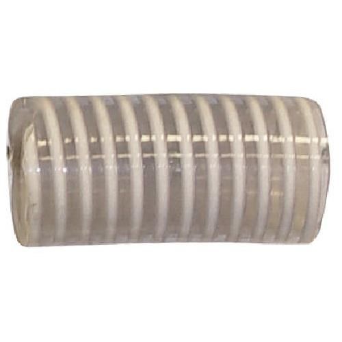 3/4" PVC CLEAR W/ WHITE HELIX SUCTION HOSE, Size: Per Foot