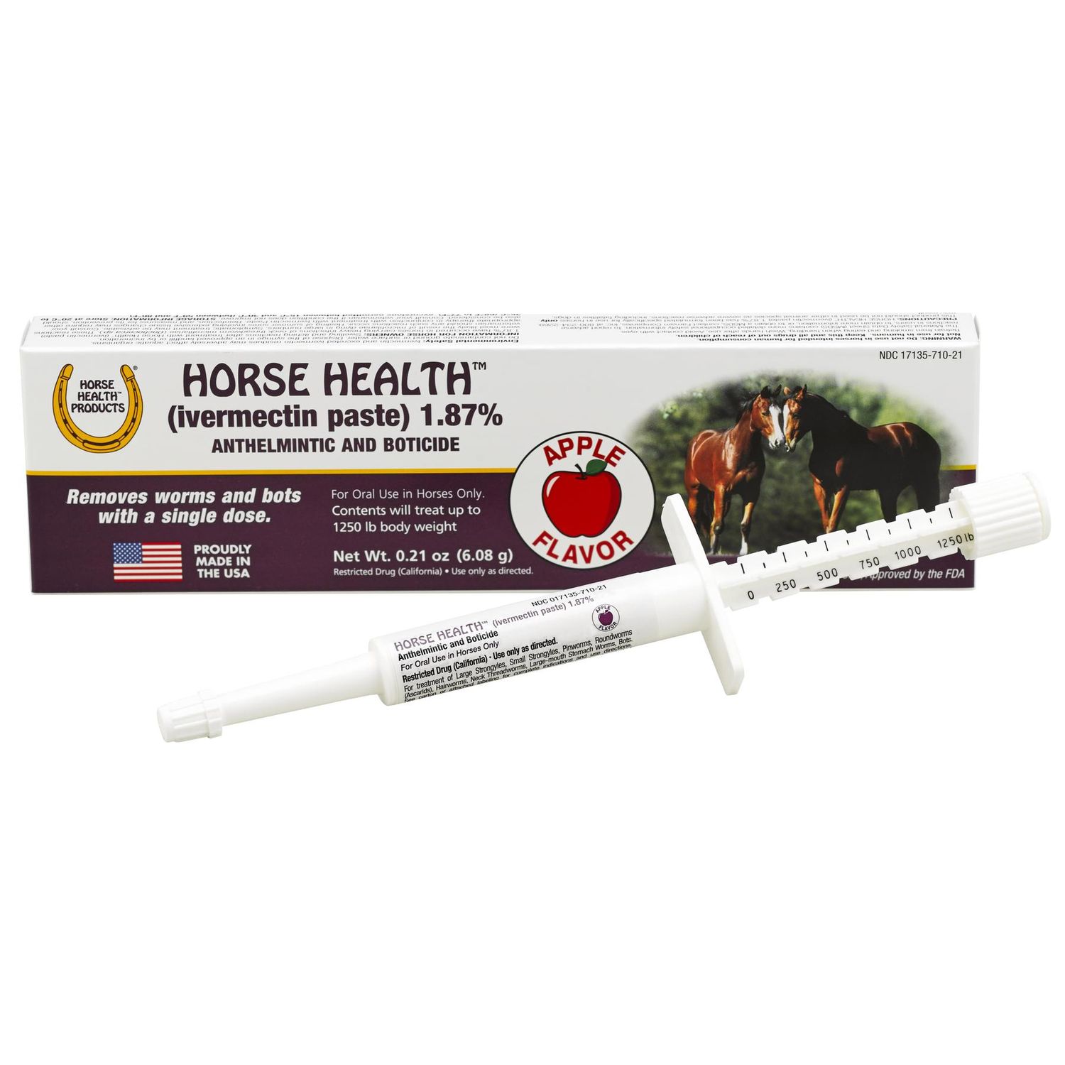Ivermectin Paste Apple Flavored 1.87% Horse Health