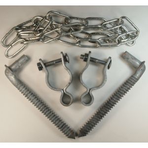 Gate Hanger Hardware Bolt Kit 5/8 x 6" Screw In - 1”-3/4 Stub
