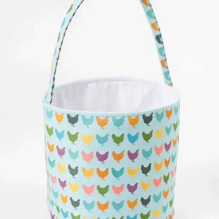 Colorful Chickens Easter Basket