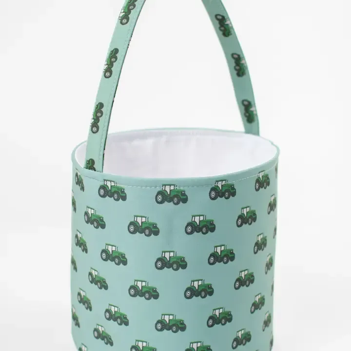 Green Tractor Easter Basket