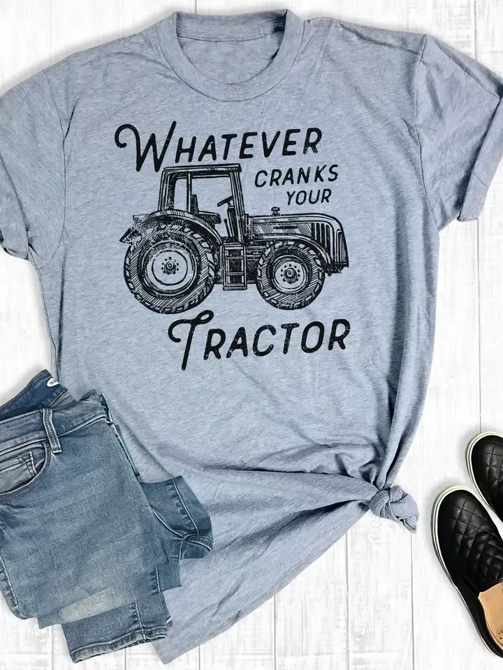 Western Whatever Cranks Your Tractor Graphic Tee, Size: Medium