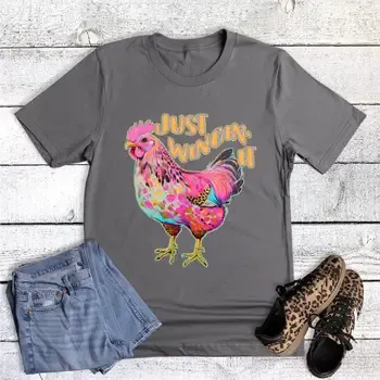 Western Chicken Just Wingin' It Graphic Tee