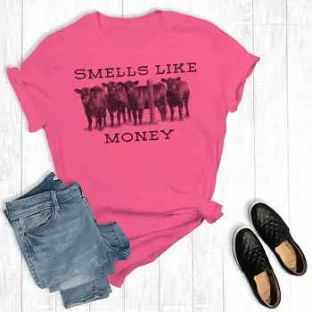 Western Cows Smells Like Money Graphic Tee