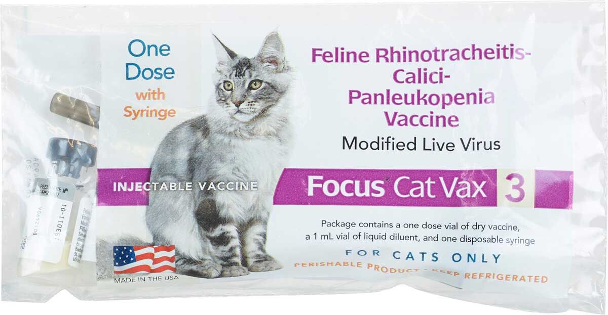 Focus Cat Vax 3 Cat Shots with Syringe