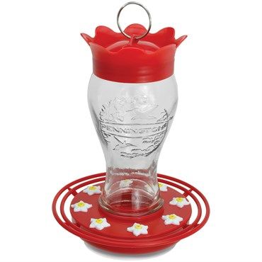 Pennington Glass 28oz Hummingbird Feeder