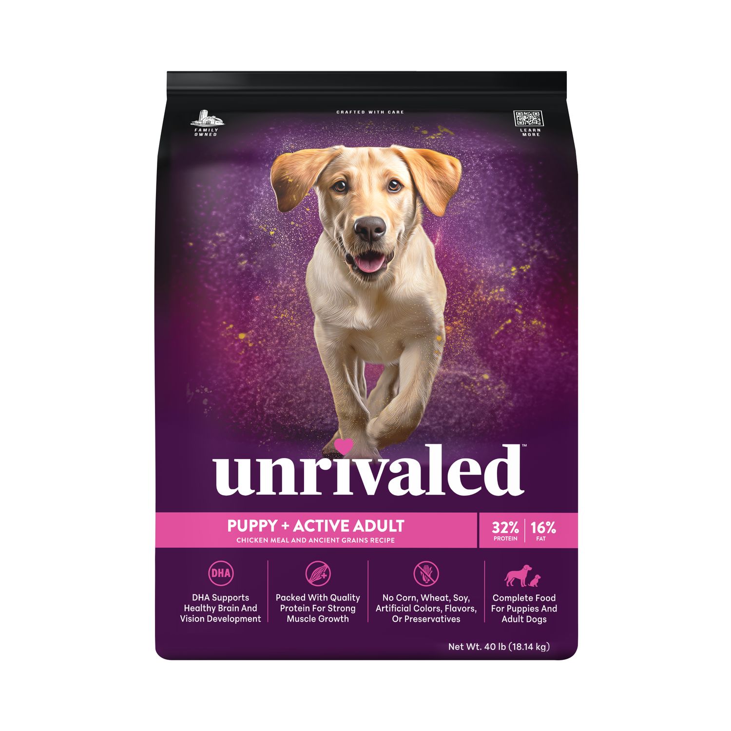 Unrivaled Puppy + Active Adult (32/16) 40lb