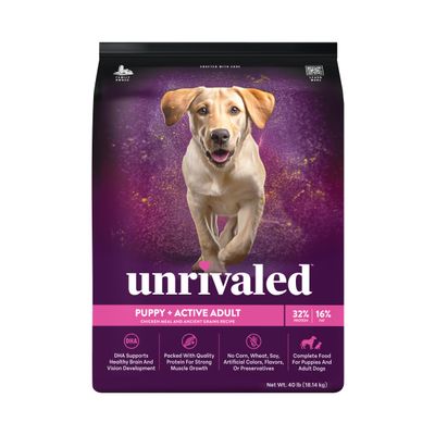 Unrivaled Puppy + Active Adult (32/16) 40lb
