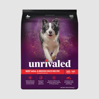 Unrivaled Beef Meal &amp; Brown Rice (24/14) 40lb