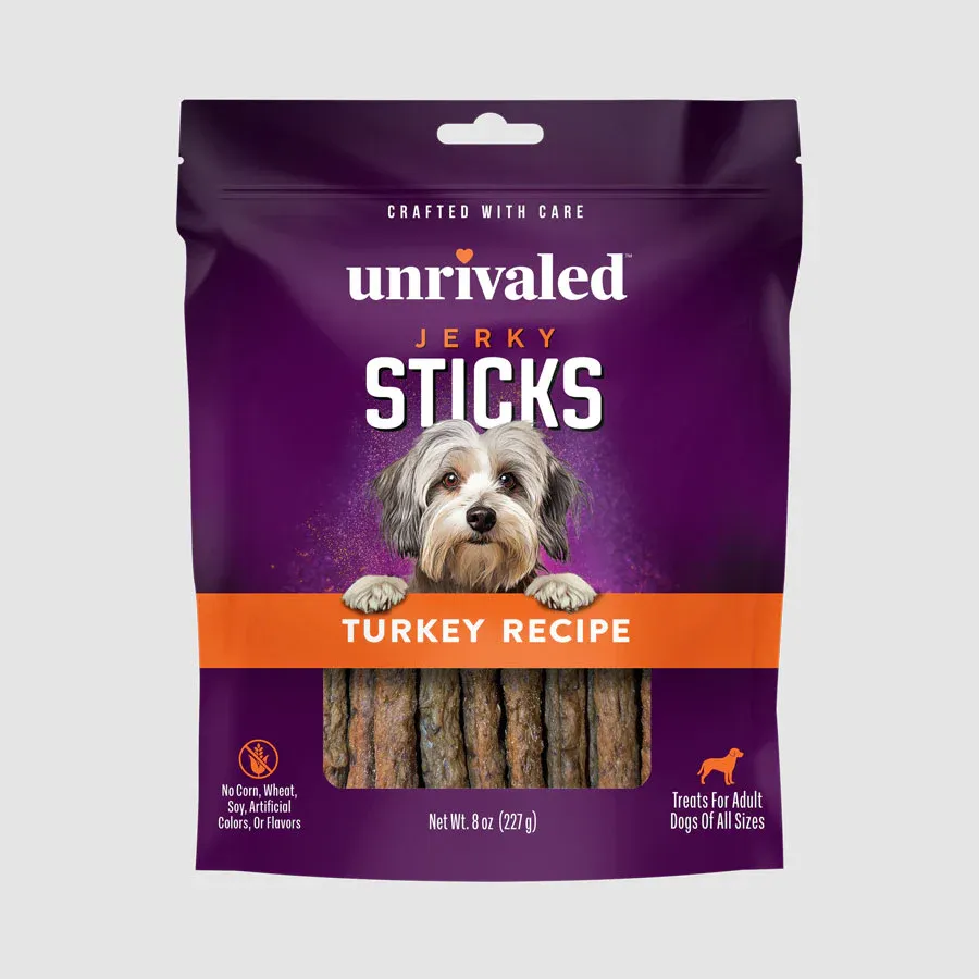 Unrivaled Jerky Sticks - Turkey 8oz