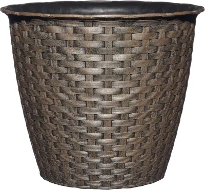 Nantucket Planter with Drain 12", Russet