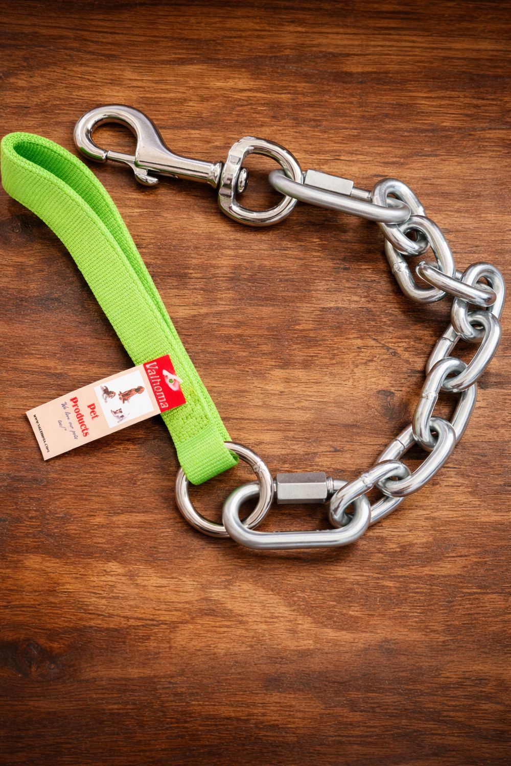 Valhoma 751 Big Dog Chain Leash, Color: Lime Green